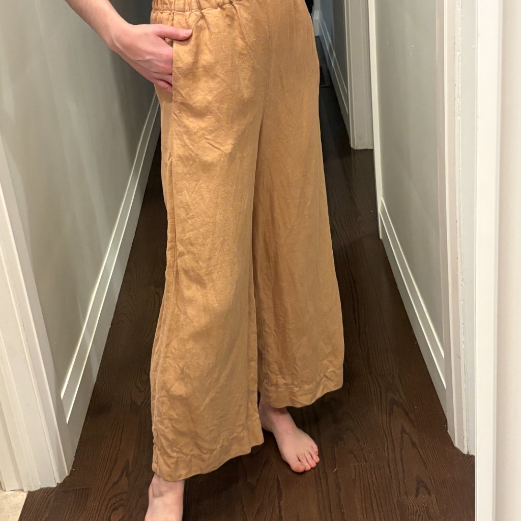Nicole Purdy 100% Linen Wide Leg Pant